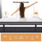 Matelas King 14 pouces en boîte, lit hybride en mousse à mémoire de forme, fermeté moyenne, tissu rafraîchissant et respirant, isolation des mouvements, soulagement de la pression zonale