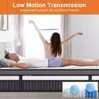 Matelas King 14 pouces en boîte, lit hybride en mousse à mémoire de forme, fermeté moyenne, tissu rafraîchissant et respirant, isolation des mouvements, soulagement de la pression zonale