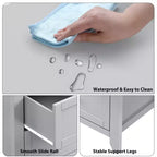 COZONY Commode Moderne à 6 Tiroirs de 137 cm de large avec Rangement Profond et Boutons Métalliques pour Chambre, Entrée et Couloir