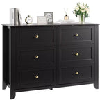 COZONY 54 Wide 6-Drawer Modern Dresser with Deep Storage & Metal Knobs for Bedroom, Entryway & Hallway