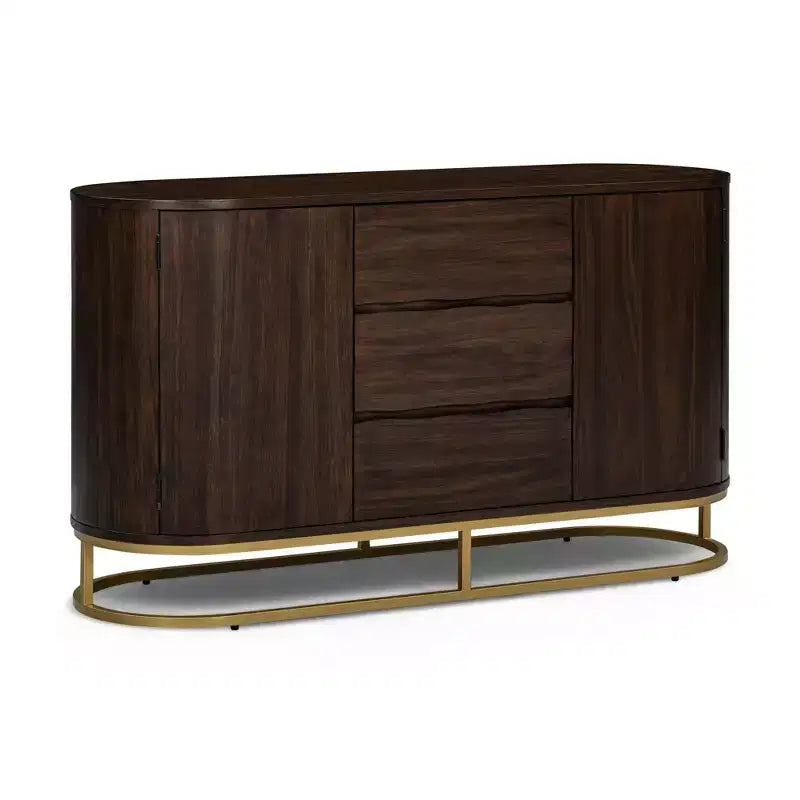 Buffet moderne avec tiroirs, portes à ouverture par pression et rangement Teamson Home Seneca
