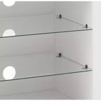 Meuble TV Foyer 3D TUYOHW avec Lumières LED pour TV jusqu'à 60 Pouces, Prise de Chargement USB et Étagères en Verre