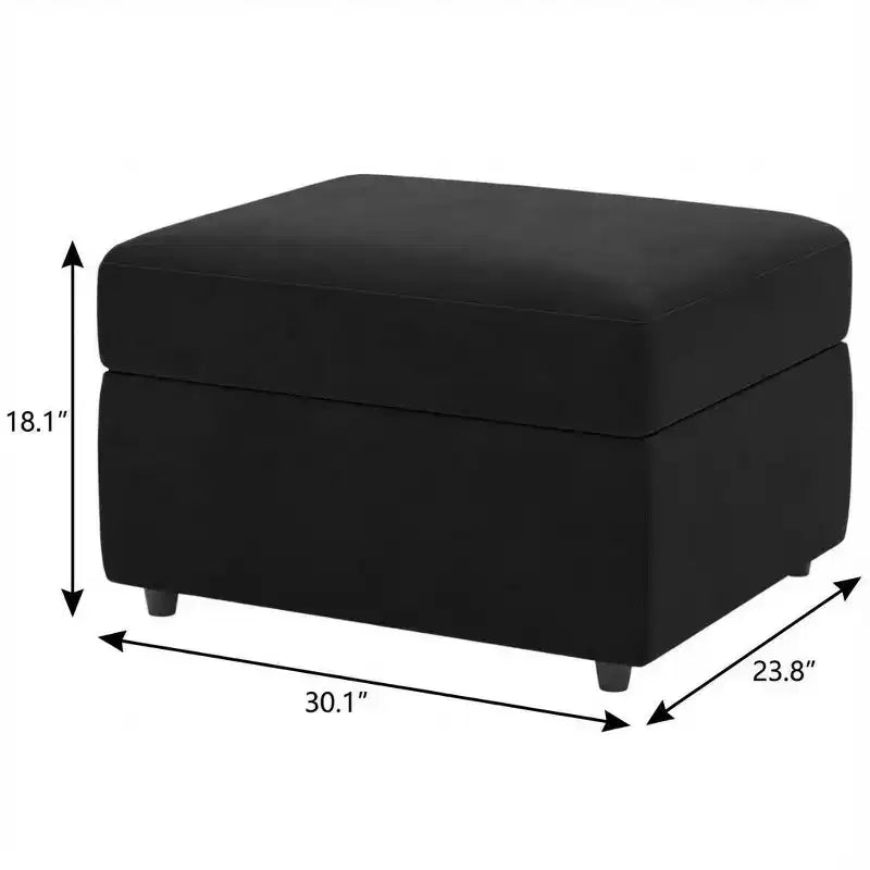 30 poufs de rangement en velours