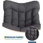 Fauteuil à bascule Papasan d'extérieur, fauteuil à bascule surdimensionné avec cadre métallique robuste, fauteuil à bascule en rotin en forme d'œuf pour balcon, jardin, porche, chambre à coucher