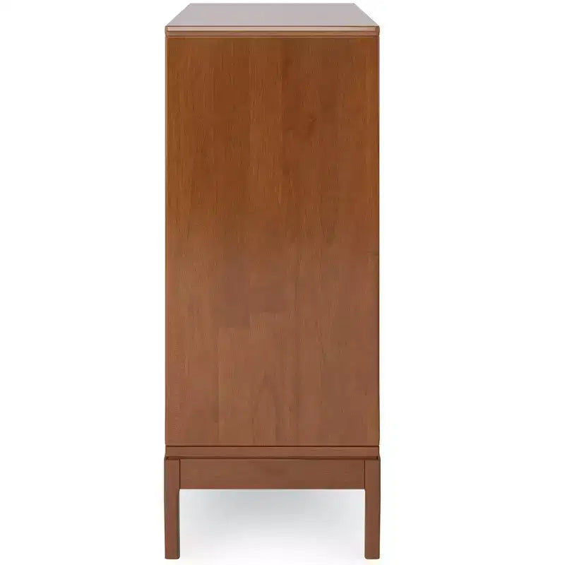 Meuble de rangement moyen Pearson en bois massif, 122 cm de large, style Mid-Century Modern
