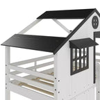 Lit superposé cabane Child Craft pour enfants, lit superposé Montessori bas en bois, échelle d'accès facile à la couchette supérieure