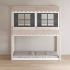 Lit superposé cabane Child Craft pour enfants, lit superposé Montessori bas en bois, échelle d'accès facile à la couchette supérieure