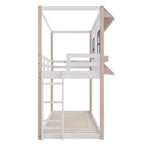 Lit superposé cabane Child Craft pour enfants, lit superposé Montessori bas en bois, échelle d'accès facile à la couchette supérieure