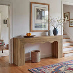 Lantine - Console de ferme de 160 cm, table de canapé en bois avec rangement, meuble d'entrée étroit et long pour couloir et salon