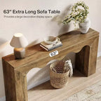 Lantine - Console de ferme de 160 cm, table de canapé en bois avec rangement, meuble d'entrée étroit et long pour couloir et salon