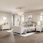 Commode COZONY à 7 tiroirs, Grande commode en bois avec poignées en métal, Meuble de rangement/Meuble TV pour chambre à coucher, salon, entrée
