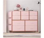 Commode en tissu à 10 tiroirs (cadre en fer + MDF + PB, tissu non tissé cationique),