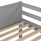 Lit mezzanine moderne en bois Luxystar, taille double, avec échelle inclinée