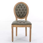 Lot de 2 chaises de salle à manger modernes, chaises de salle à manger de cuisine du milieu du siècle avec dossier, cadre et pieds en bois, décoration à rivets