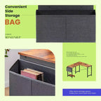 MAYEERTY Bureau d'angle en forme de L de 49 pouces, pour jeux, avec support d'unité centrale et sac latéral pour la maison, le bureau et le dortoir