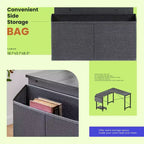 MAYEERTY Bureau d'angle en forme de L de 49 pouces, pour jeux, avec support d'unité centrale et sac latéral pour la maison, le bureau et le dortoir
