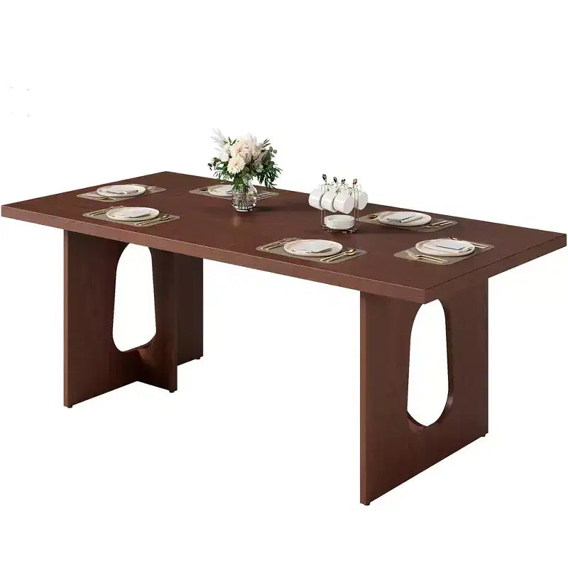 Table à manger, bureau d'ordinateur, bureau moderne, poste de travail en bois, plateau épaissi et base robuste, convient aux cuisines, bureaux et maisons