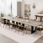 Table à manger, bureau d'ordinateur, bureau moderne, poste de travail en bois, plateau épaissi et base robuste, convient aux cuisines, bureaux et maisons