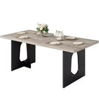 Table à manger, bureau d'ordinateur, bureau moderne, poste de travail en bois, plateau épaissi et base robuste, convient aux cuisines, bureaux et maisons