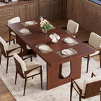 Table à manger, bureau d'ordinateur, bureau moderne, poste de travail en bois, plateau épaissi et base robuste, convient aux cuisines, bureaux et maisons