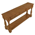 TUYOHW Table console en bois de 160 cm, table d'entrée avec 3 tiroirs et 1 étagère inférieure, table de canapé extra-épaisse pour entrée, couloir