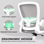 Chaise de Bureau Ergonomique KERDOM, Soutien Lombaire Réglable, Tissu en Maille Respirant, Durable et Fiable