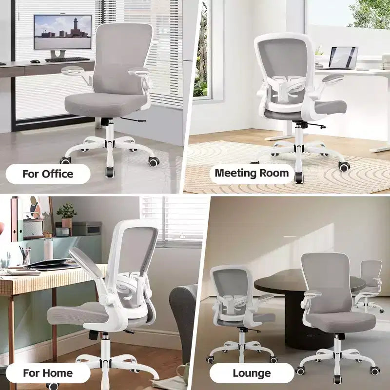 Chaise de Bureau Ergonomique KERDOM, Soutien Lombaire Réglable, Tissu en Maille Respirant, Durable et Fiable