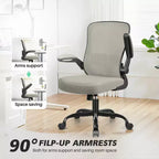 Chaise de Bureau Ergonomique KERDOM, Soutien Lombaire Réglable, Tissu en Maille Respirant, Durable et Fiable