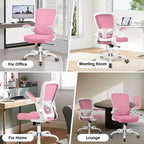 Chaise de Bureau Ergonomique KERDOM, Soutien Lombaire Réglable, Tissu en Maille Respirant, Durable et Fiable