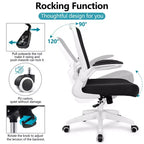 Chaise de Bureau Ergonomique KERDOM, Soutien Lombaire Réglable, Tissu en Maille Respirant, Durable et Fiable