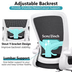 Chaise de Bureau Ergonomique KERDOM, Soutien Lombaire Réglable, Tissu en Maille Respirant, Durable et Fiable