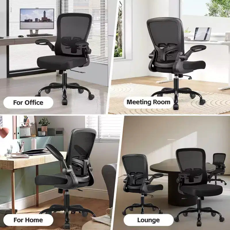 Chaise de Bureau Ergonomique KERDOM, Soutien Lombaire Réglable, Tissu en Maille Respirant, Durable et Fiable