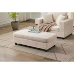 MAYEERTY Chaise Longue avec Ottoman de Rangement Amovible, Canapé-Lit Rembourré avec Oreillers Fauteuil Profond pour Salon Chambre