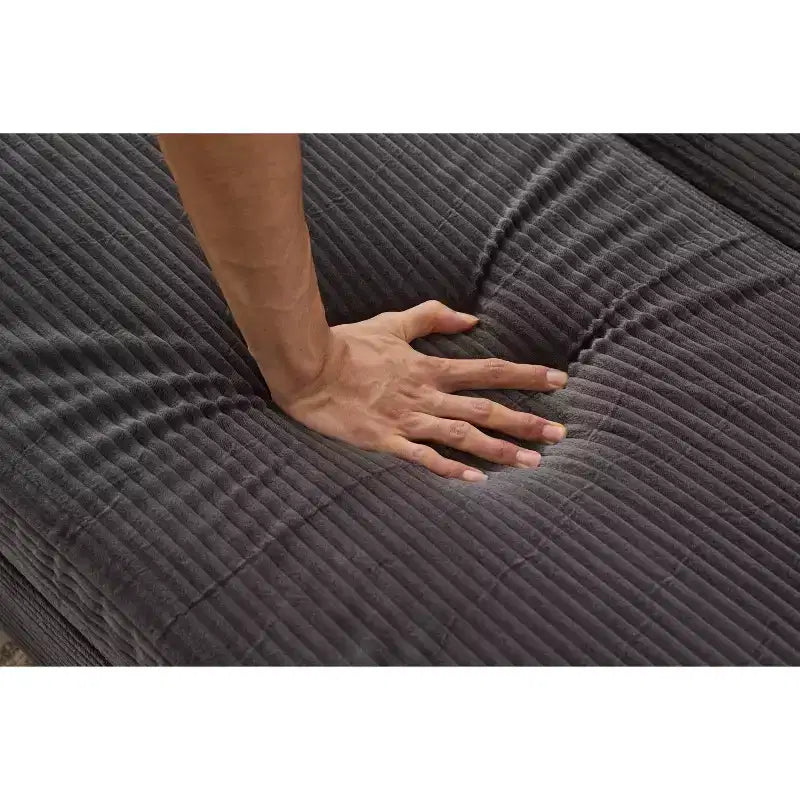 MAYEERTY Chaise Longue avec Ottoman de Rangement Amovible, Canapé-Lit Rembourré avec Oreillers Fauteuil Profond pour Salon Chambre