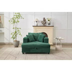 MAYEERTY Chaise Longue avec Ottoman de Rangement Amovible, Canapé-Lit Rembourré avec Oreillers Fauteuil Profond pour Salon Chambre