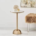 Christopher Knight Home Marcia Modern Aluminum Accent Table with Marble Table Top