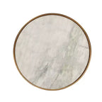 Christopher Knight Home Marcia Table d'appoint moderne en aluminium avec plateau en marbre