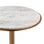 Christopher Knight Home Marcia Table d'appoint moderne en aluminium avec plateau en marbre