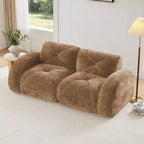 Canapé sectionnel moderne Cloud, petit canapé 2 places en tissu velours doux et éponge haute densité 32D pour salons ou appartements-Panipeachy