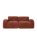 Canapé sectionnel moderne Cloud, petit canapé 2 places en tissu velours doux et éponge haute densité 32D pour salons ou appartements-Panipeachy