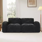 Modern Cloud Sectional Sofa, 2-Seater Small Sofa with Soft Velvet Fabric and 32D High-Density Sponge for Living Rooms or Apartments-Panipeachy
