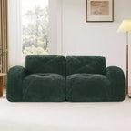 Canapé sectionnel moderne Cloud, petit canapé 2 places en tissu velours doux et éponge haute densité 32D pour salons ou appartements-Panipeachy