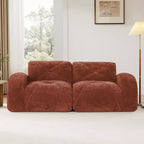 Canapé sectionnel moderne Cloud, petit canapé 2 places en tissu velours doux et éponge haute densité 32D pour salons ou appartements-Panipeachy