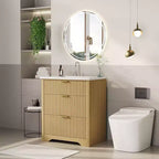 Meuble-lavabo de salle de bain avec évier, meuble-lavabo de salle de bain vintage avec portes et tiroirs, meuble de salle de bain autonome en bois de style ferme