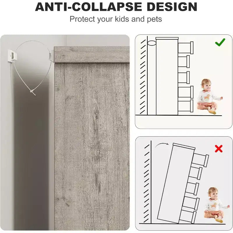Commode à 5 tiroirs pour chambre à coucher, commode noire à 5 tiroirs avec poignées encastrées, organisateur de commode en bois pour salon, chambre d'enfant, couloir