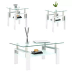 Table basse en verre, table d'appoint carrée de style minimaliste moderne avec pieds en métal, plateau en verre trempé, pour bureau à domicile, salon