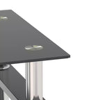 Table basse en verre, table d'appoint carrée de style minimaliste moderne avec pieds en métal, plateau en verre trempé, pour bureau à domicile, salon