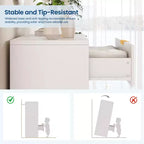 Commode 4 tiroirs, 98 cm de style moderne cannelé avec poignées dorées, rangement polyvalent pour chambre à coucher, salon, couloir et chambre d'enfant