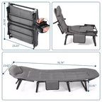 COZONY 79 Lit de camping pliant pour adultes avec coussin et oreiller, lit de couchage portable robuste pour usage intérieur et extérieur