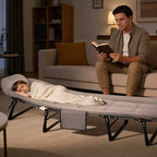 COZONY 79 Lit de camping pliant pour adultes avec coussin et oreiller, lit de couchage portable robuste pour usage intérieur et extérieur
